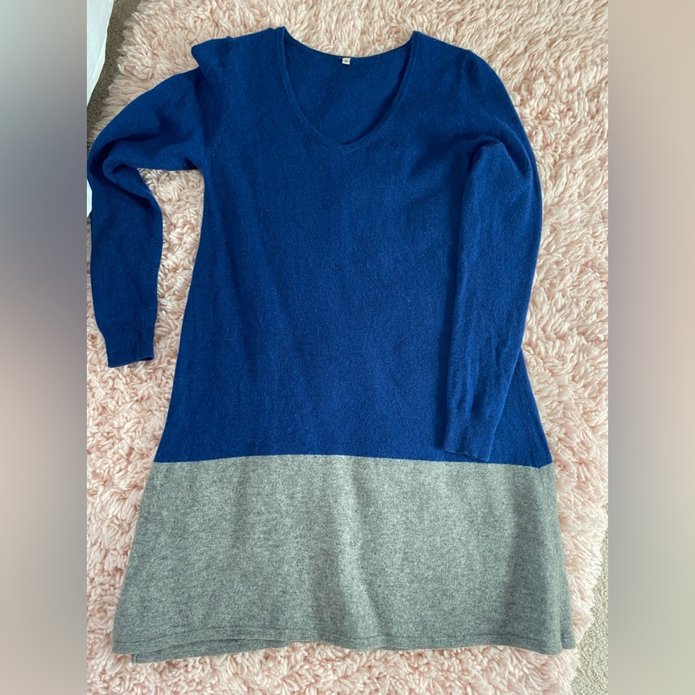 Cashmere color block dress